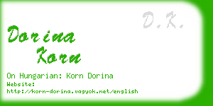 dorina korn business card